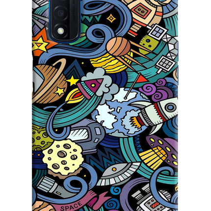 Space Abstract Realme Narzo 30 4G Back Cover