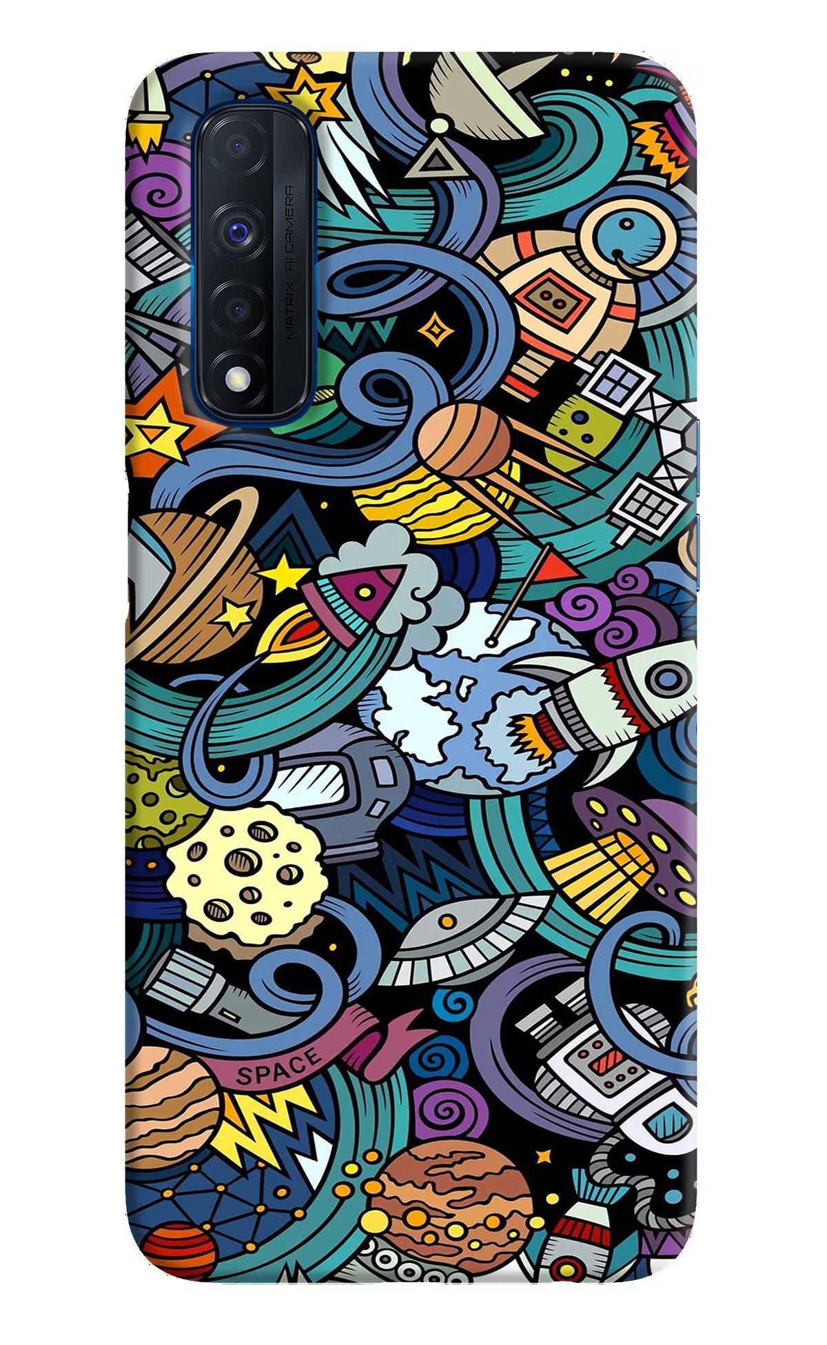 Space Abstract Realme Narzo 30 4G Back Cover