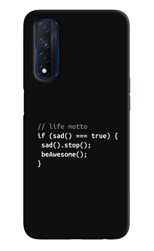 Life Motto Code Realme Narzo 30 4G Back Cover