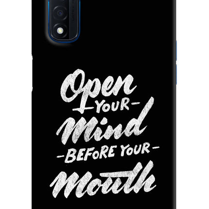 Open Your Mind Before Your Mouth Realme Narzo 30 4G Back Cover