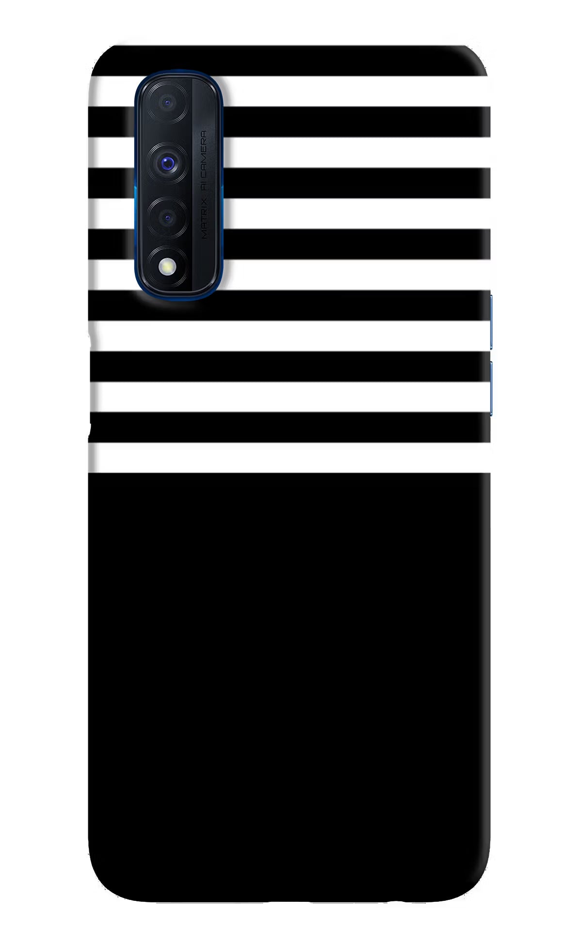 Black and White Print Realme Narzo 30 4G Back Cover