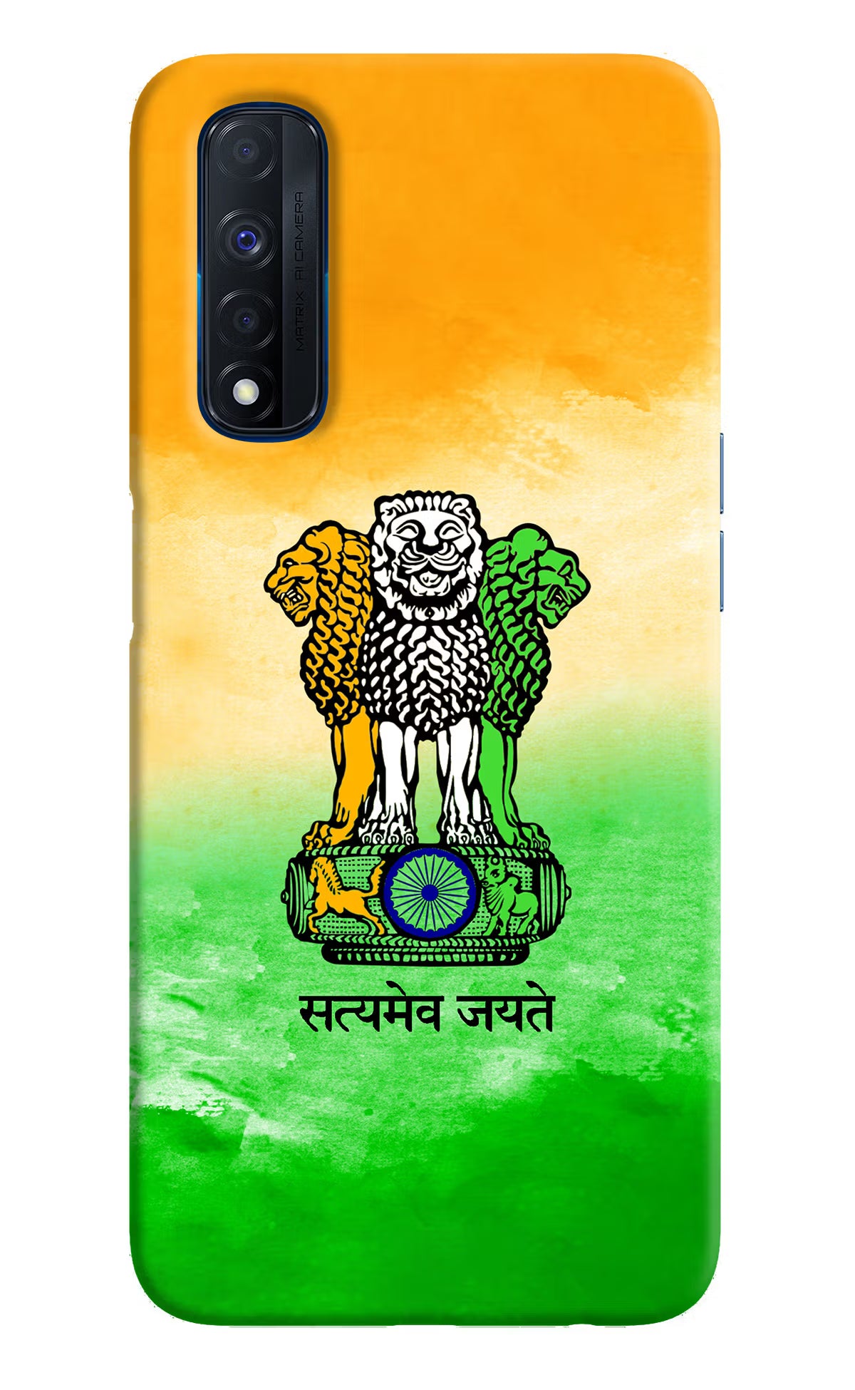 Satyamev Jayate Flag Realme Narzo 30 4G Back Cover