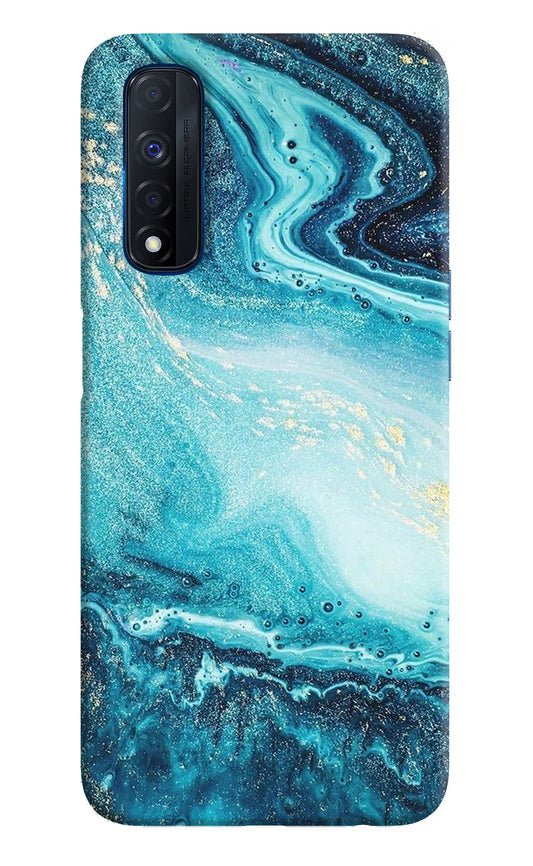 Blue Glitter Marble Realme Narzo 30 4G Back Cover