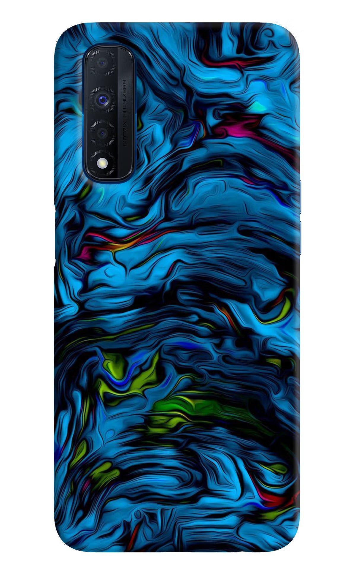 Dark Blue Abstract Realme Narzo 30 4G Back Cover