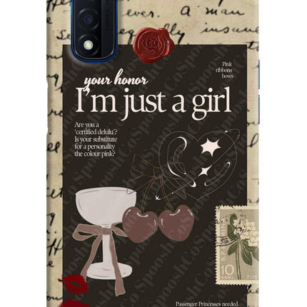 I am just a girl Realme Narzo 30 4G Back Cover