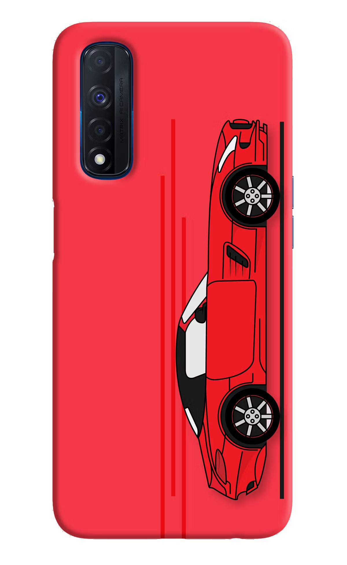 Red Velocity Realme Narzo 30 4G Back Cover