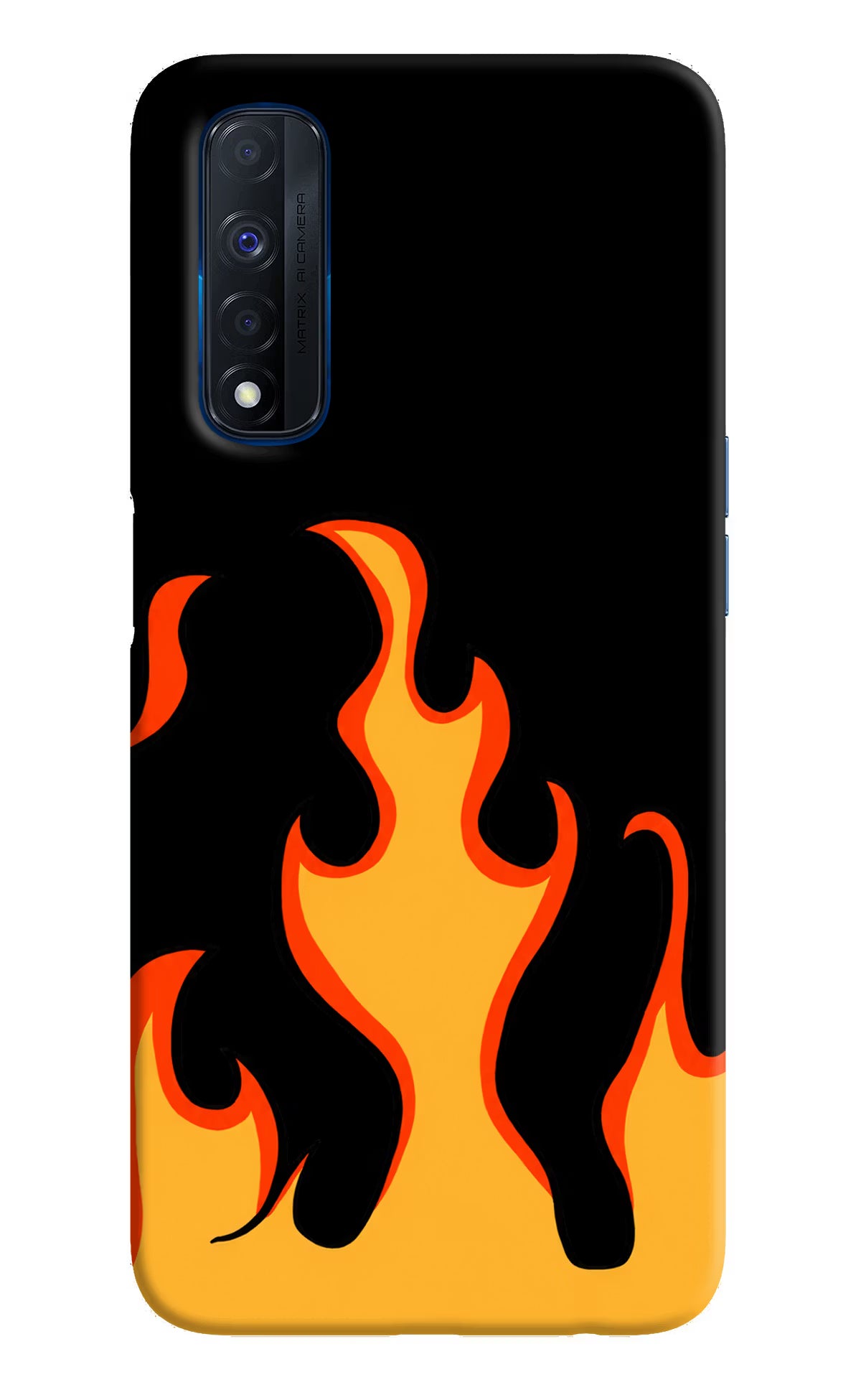 Fired Up – Black Realme Narzo 30 4G Hard Case Back Cover by Casekaro