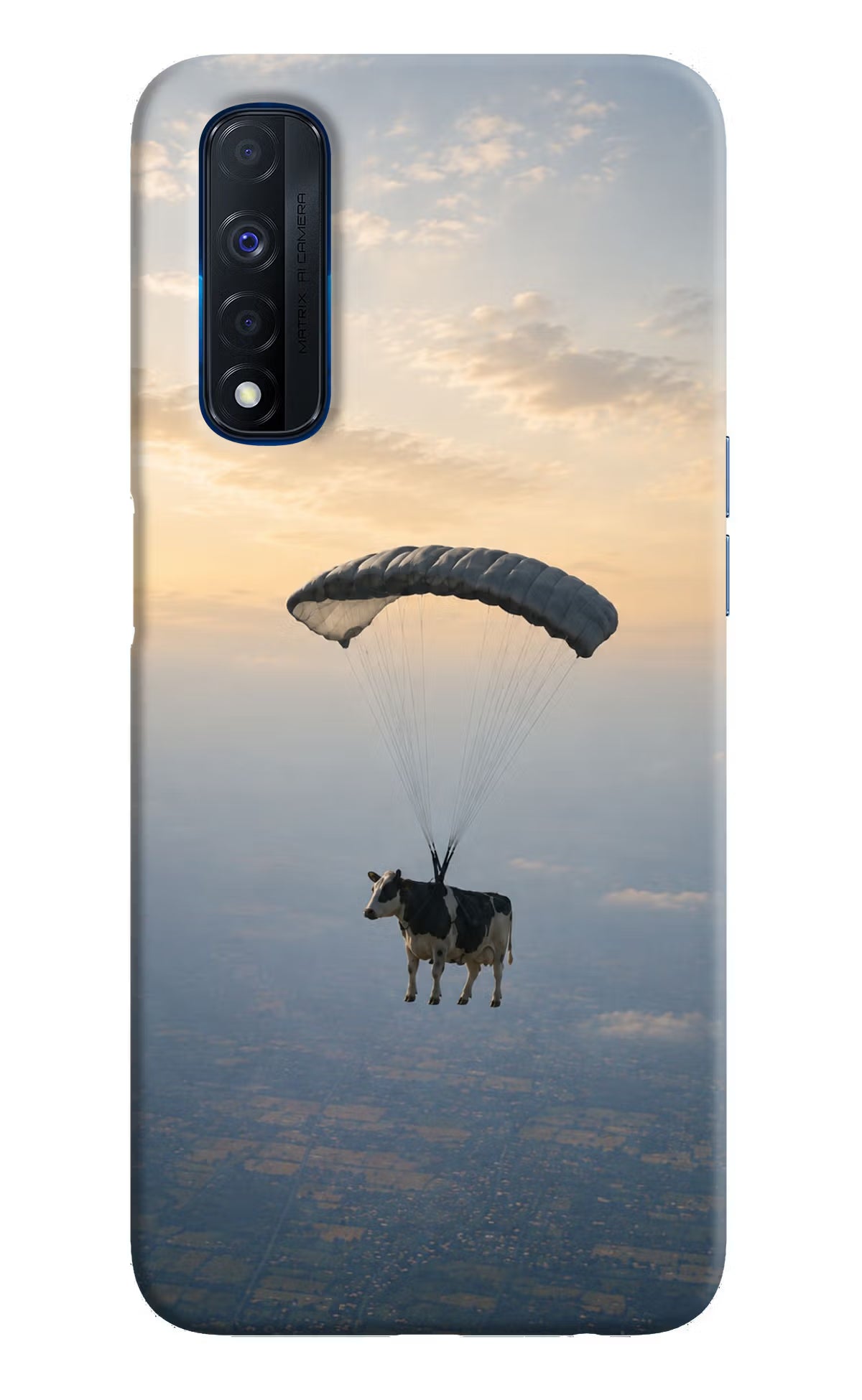Skydiving Cow Realme Narzo 30 4G Back Cover