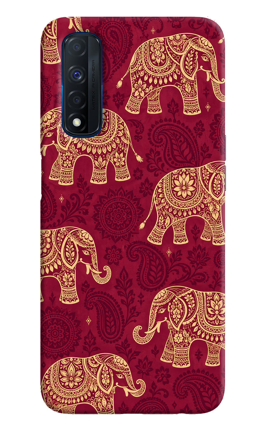 Maroon Elephant Realme Narzo 30 4G Back Cover, Hard case
