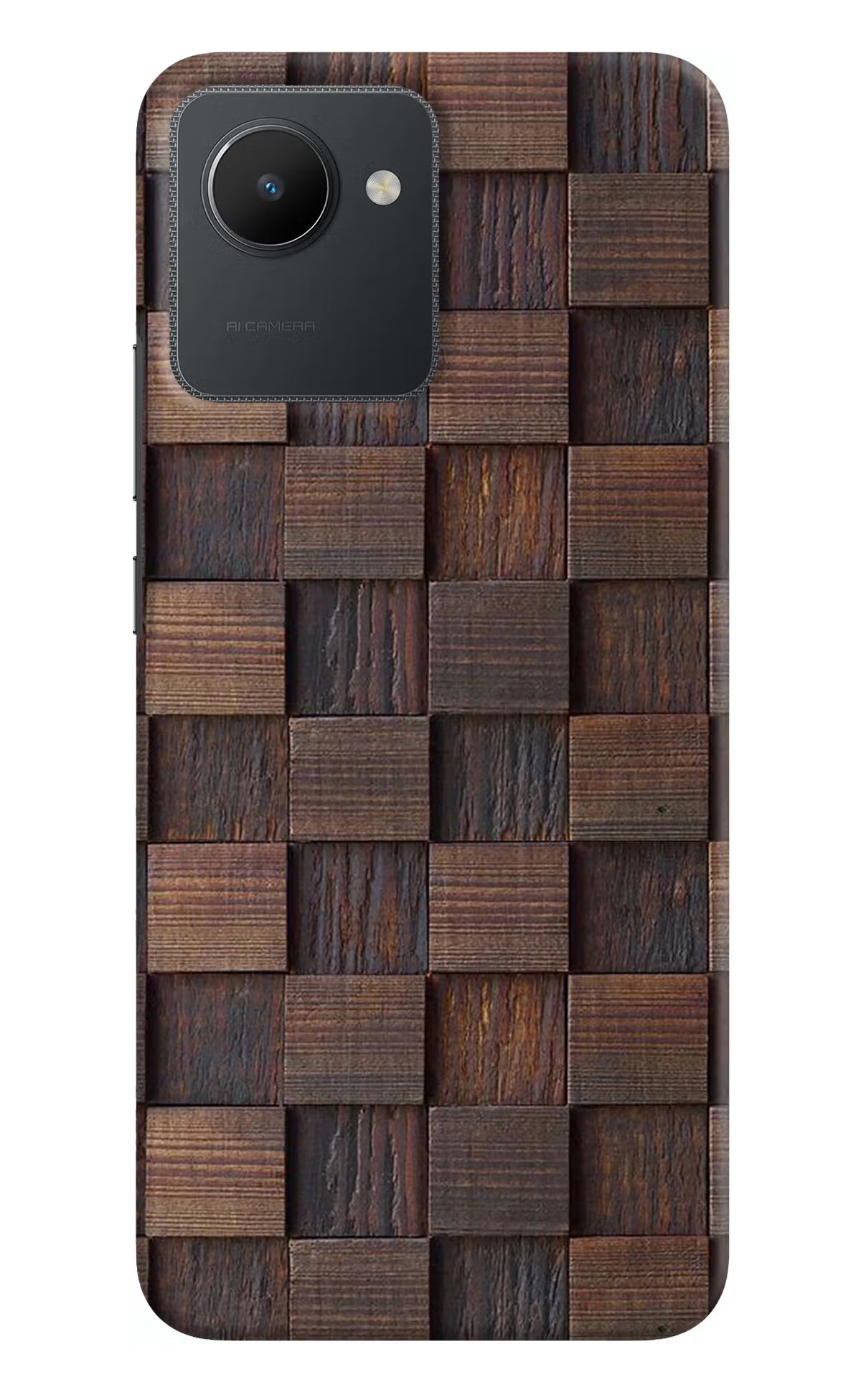 Wooden Cube Design Realme C30 Hard Case Back Cover by Casekaro