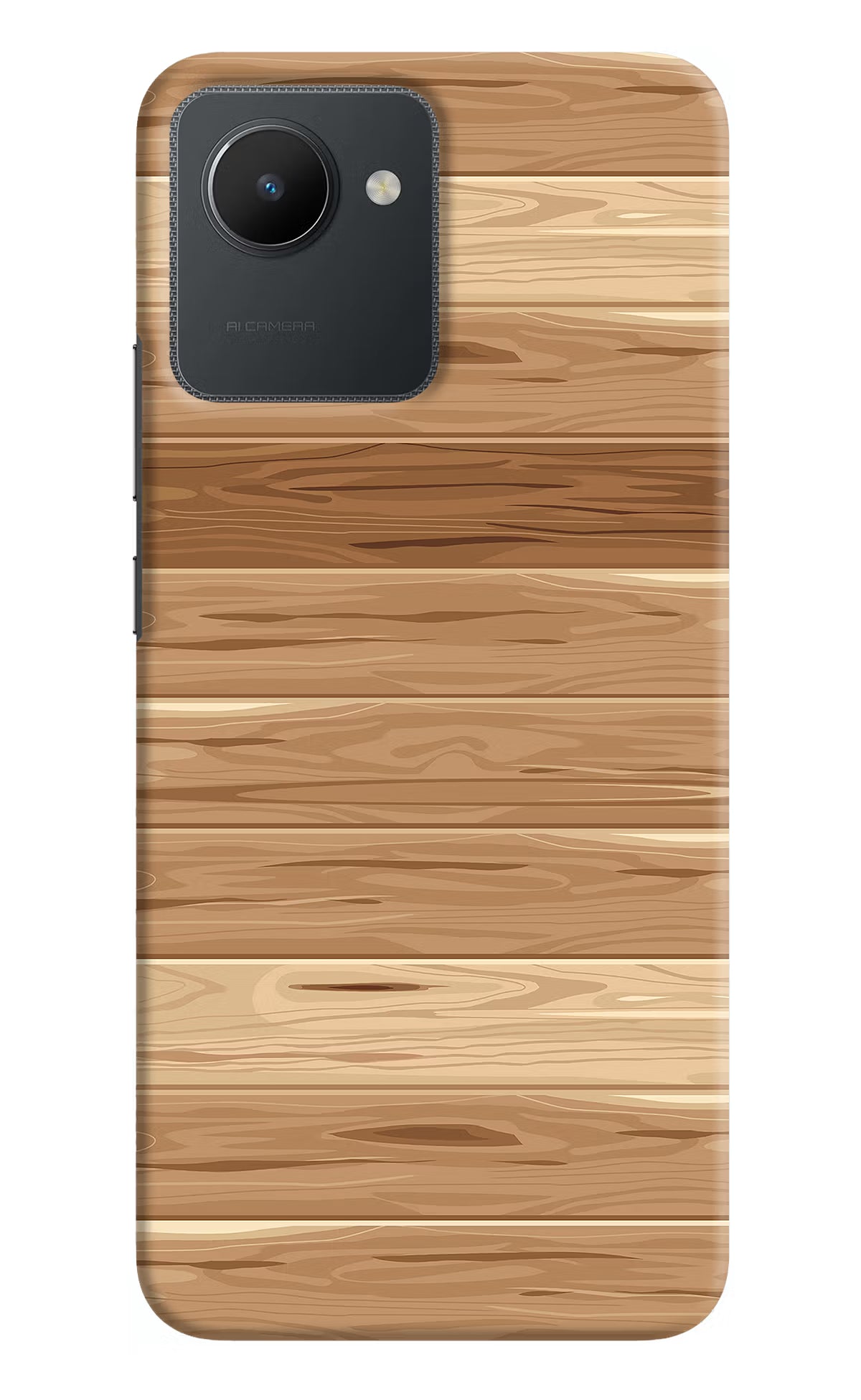 Wooden Vector Realme C30 Hard Case Back Cover by Casekaro