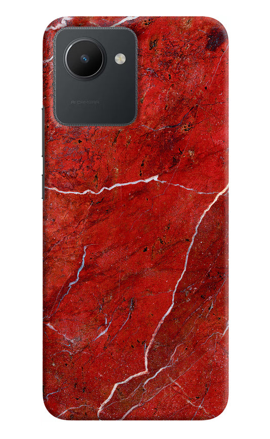 Red Marble Design Realme C30 Hard Case Back Cover by Casekaro