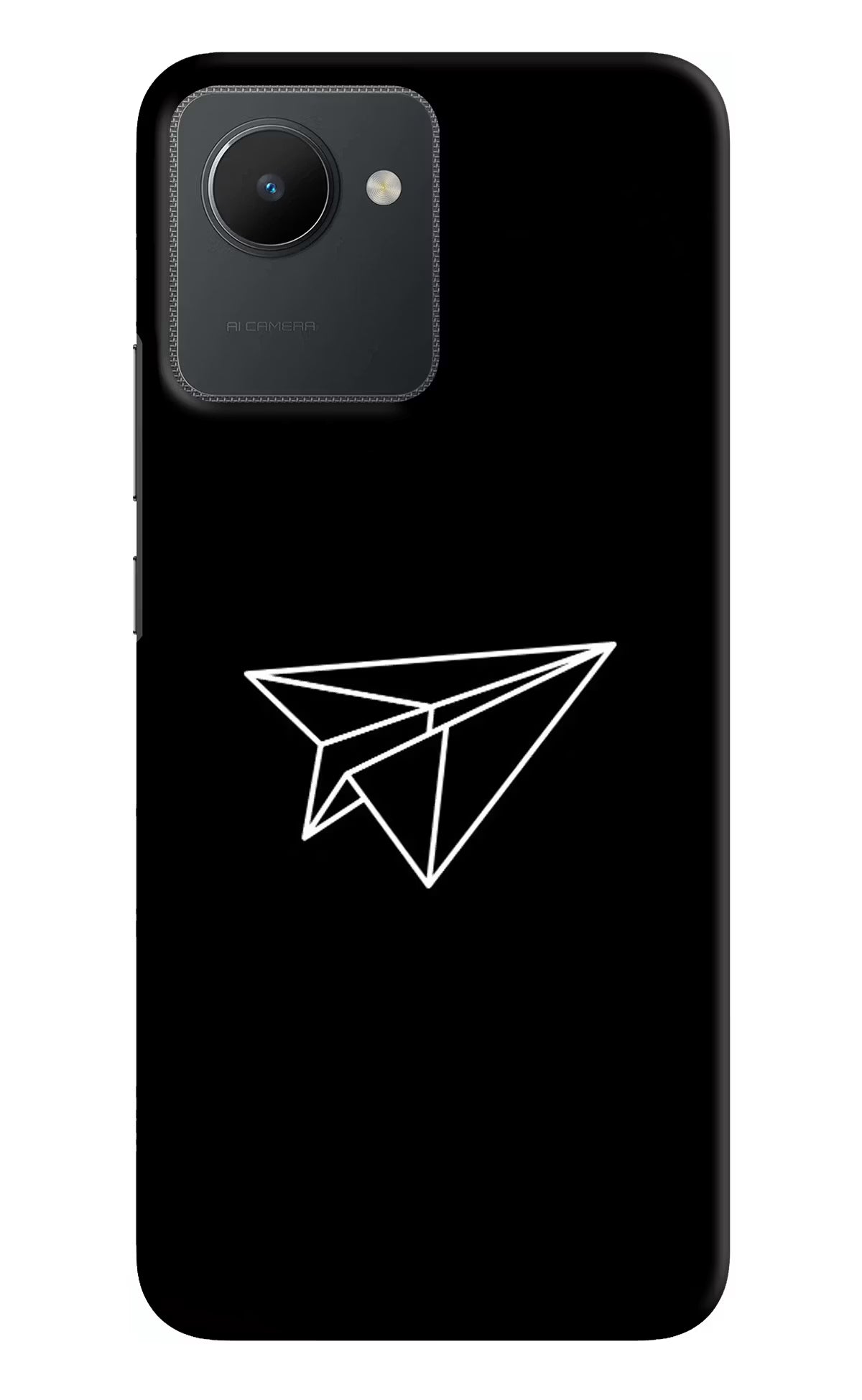 Paper Plane White Realme C30 Hard Case Back Cover by Casekaro