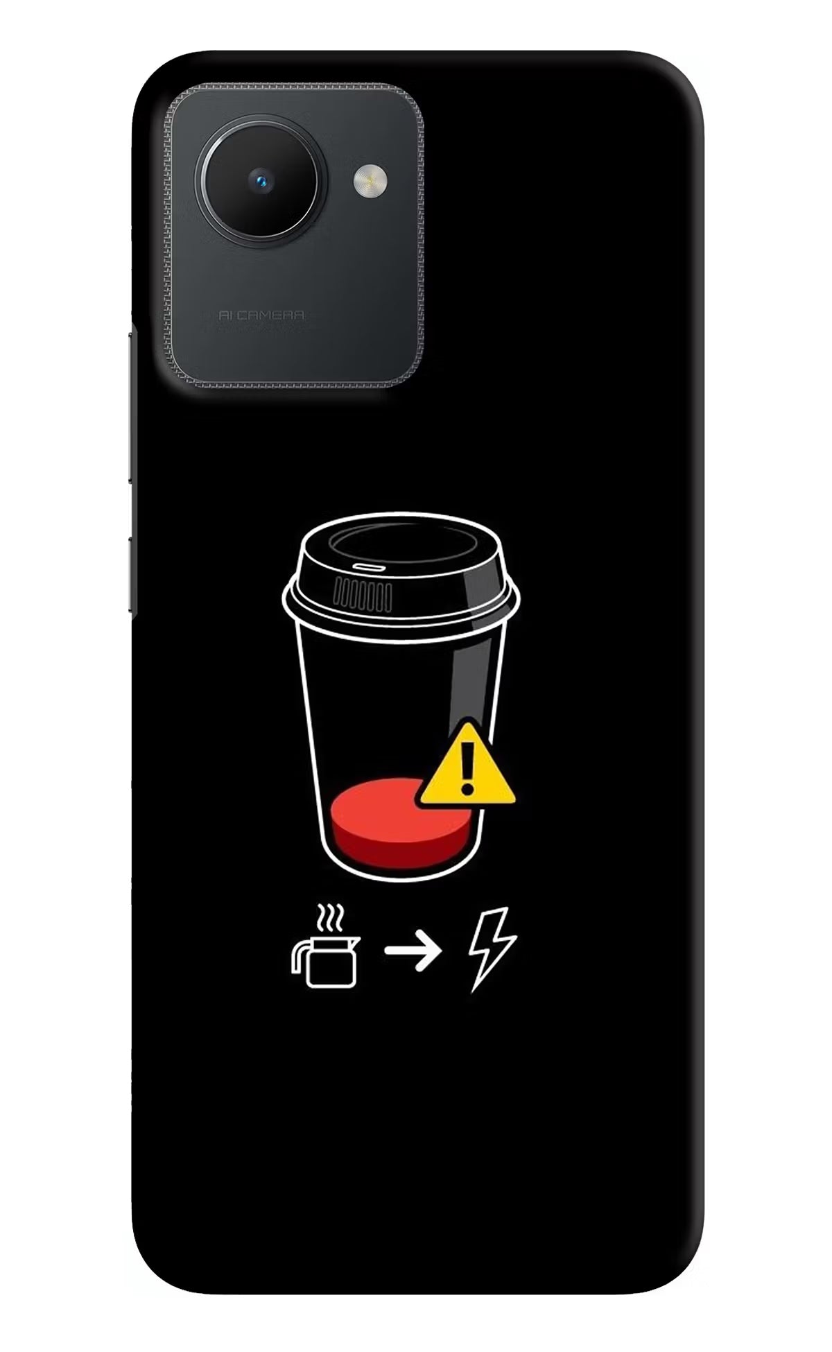 Coffee Realme C30 Hard Case Back Cover by Casekaro