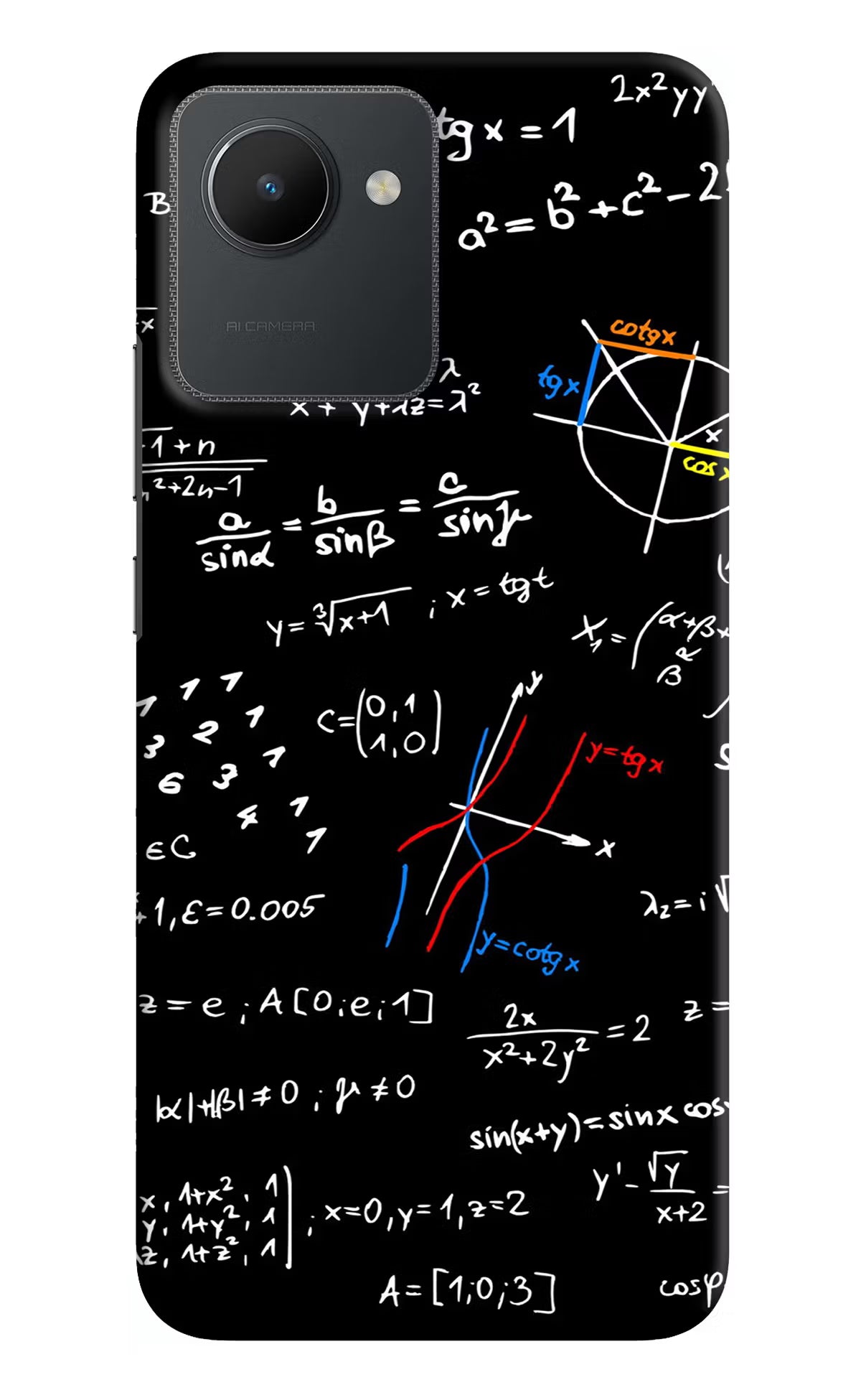 Mathematics Formula Realme C30 Hard Case Back Cover by Casekaro