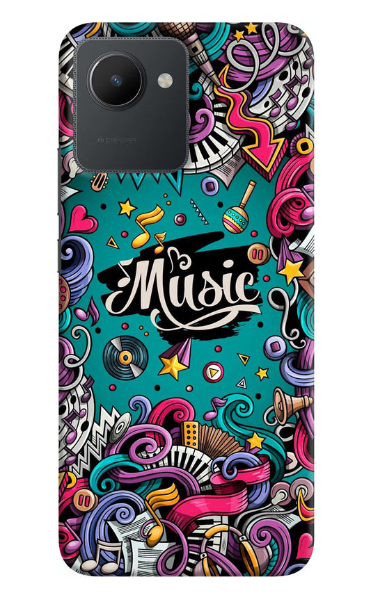 Music Graffiti Realme C30 Hard Case Back Cover by Casekaro