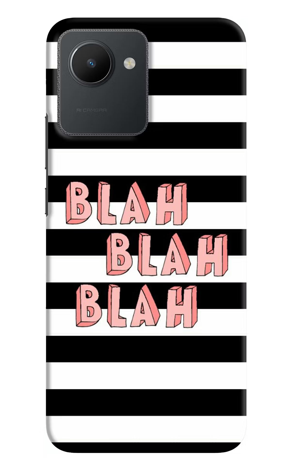 Blah Blah Blah Realme C30 Hard Case Back Cover by Casekaro