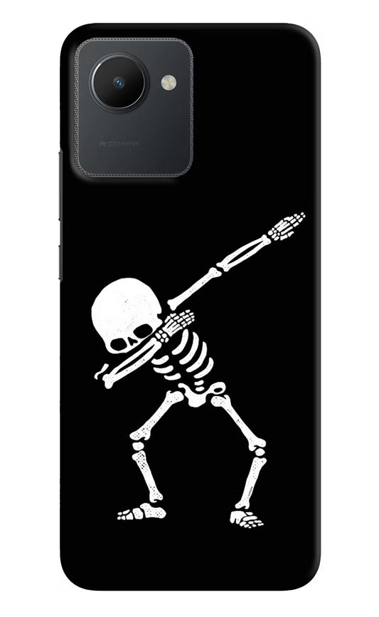Dabbing Skeleton Art Realme C30 Hard Case Back Cover by Casekaro