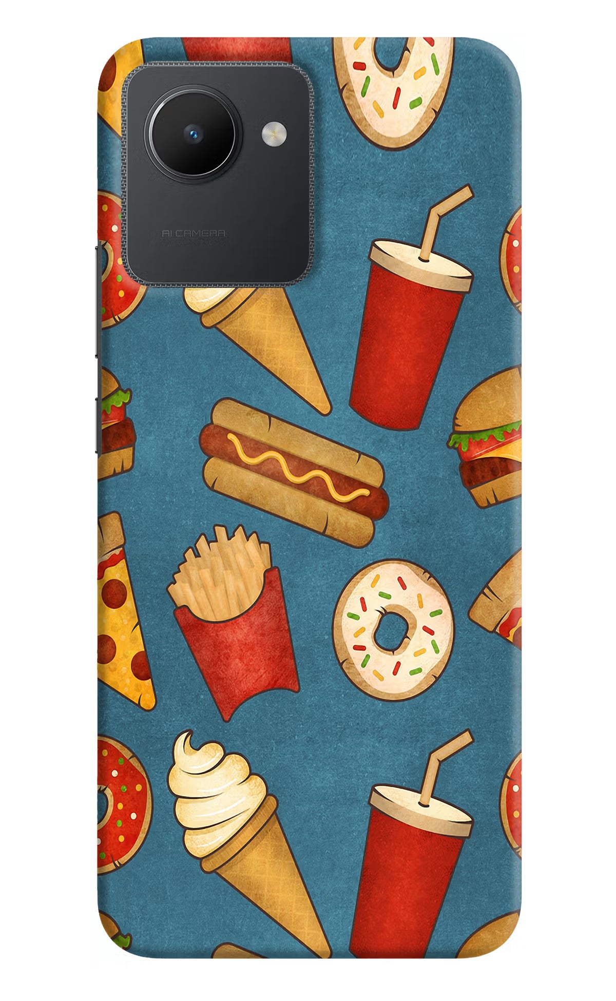 Foodie Realme C30 Hard Case Back Cover by Casekaro