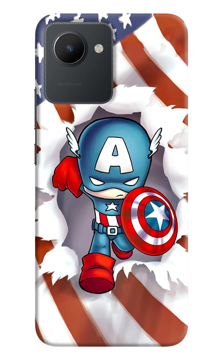 Captain America Realme C30 Back Cover, Hard case