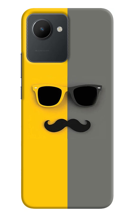Sunglasses with Mustache Realme C30 Hard Case Back Cover by Casekaro