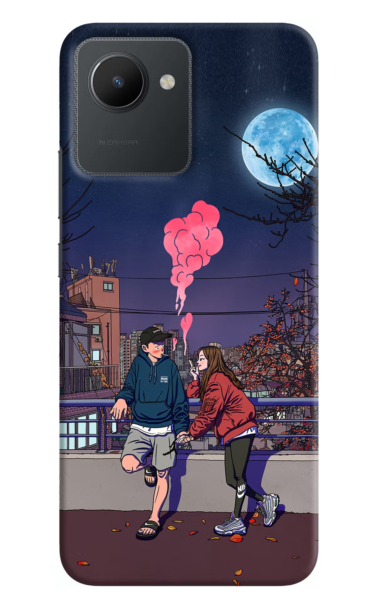 Chilling Couple Realme C30 Hard Case Back Cover by Casekaro