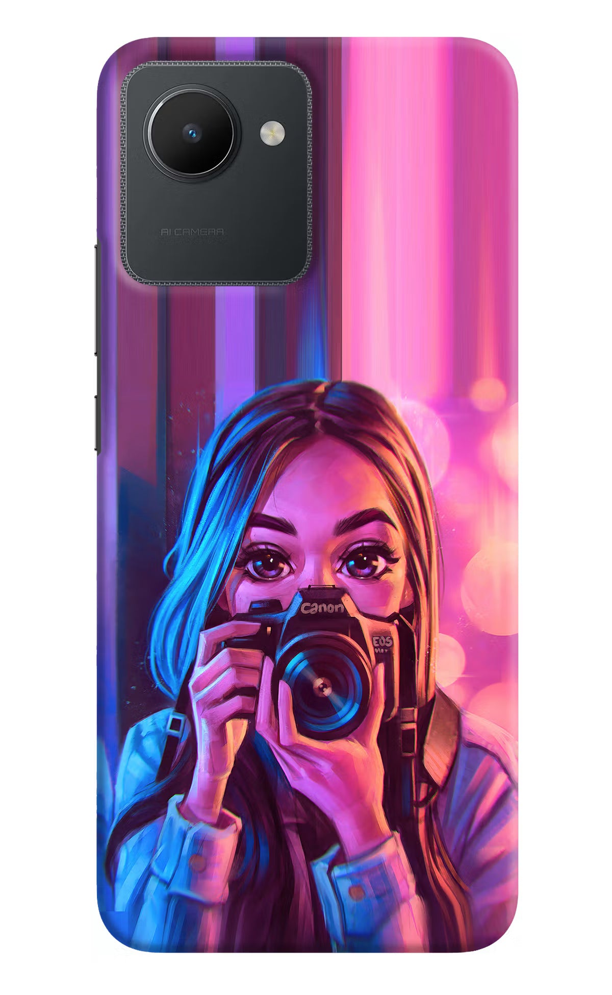 Girl Photographer Realme C30 Hard Case Back Cover by Casekaro