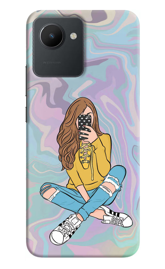 Selfie Girl Realme C30 Hard Case Back Cover by Casekaro