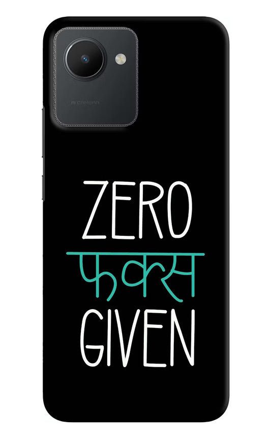 Zero Fucks Given Realme C30 Hard Case Back Cover by Casekaro