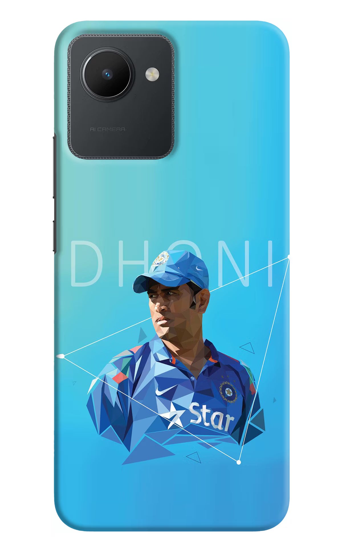 Dhoni Artwork Realme C30 Hard Case Back Cover by Casekaro