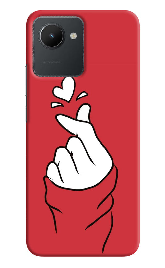 Korean Love Sign Realme C30 Hard Case Back Cover by Casekaro