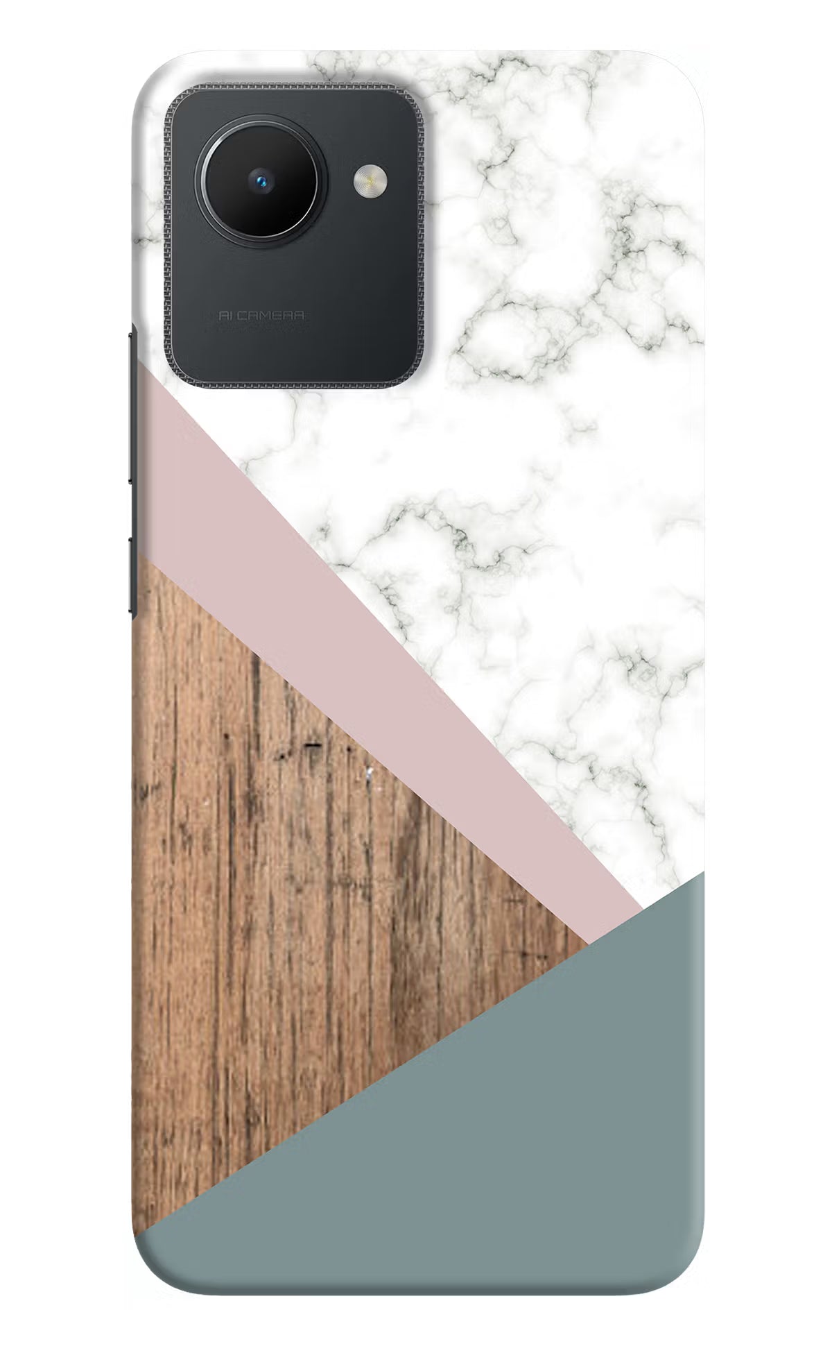 Marble wood Abstract Realme C30 Hard Case Back Cover by Casekaro