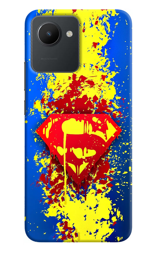 Superman logo Realme C30 Hard Case Back Cover by Casekaro
