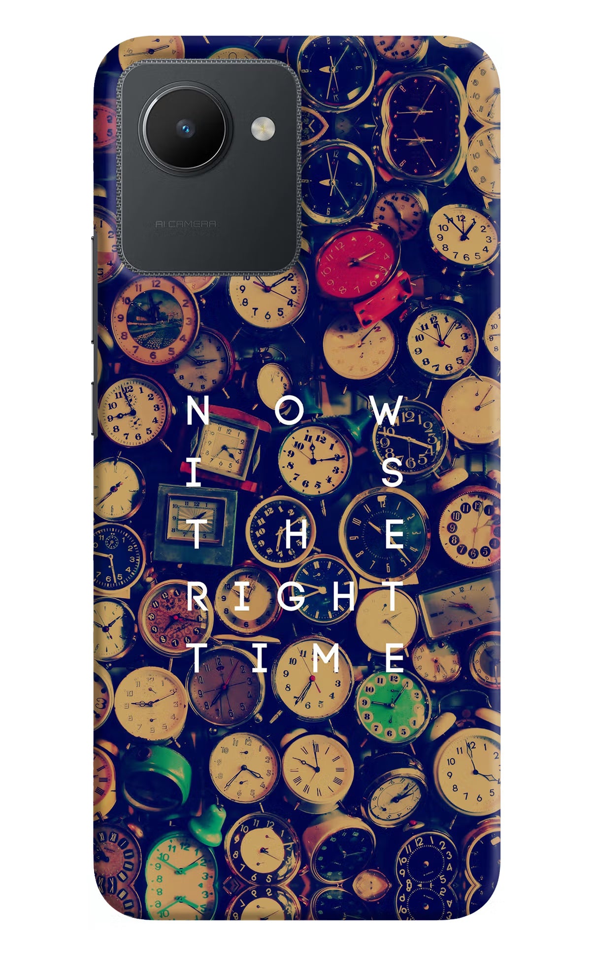 Now is the Right Time Quote Realme C30 Hard Case Back Cover by Casekaro