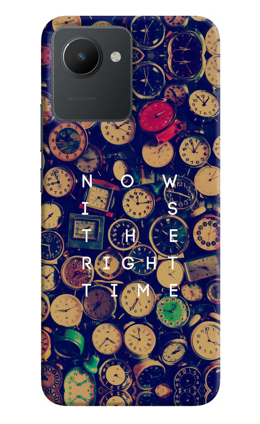 Now is the Right Time Quote Realme C30 Hard Case Back Cover by Casekaro
