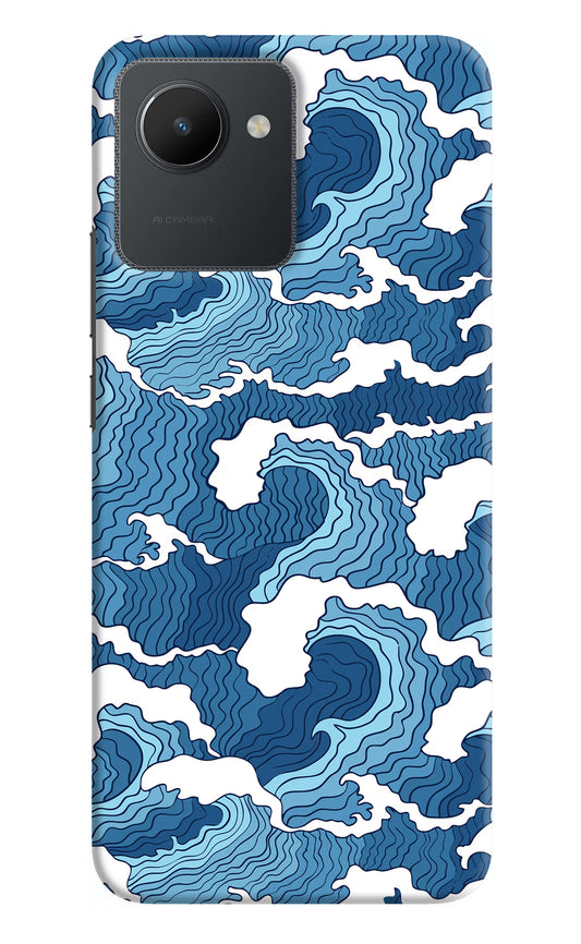 Blue Waves Realme C30 Hard Case Back Cover by Casekaro