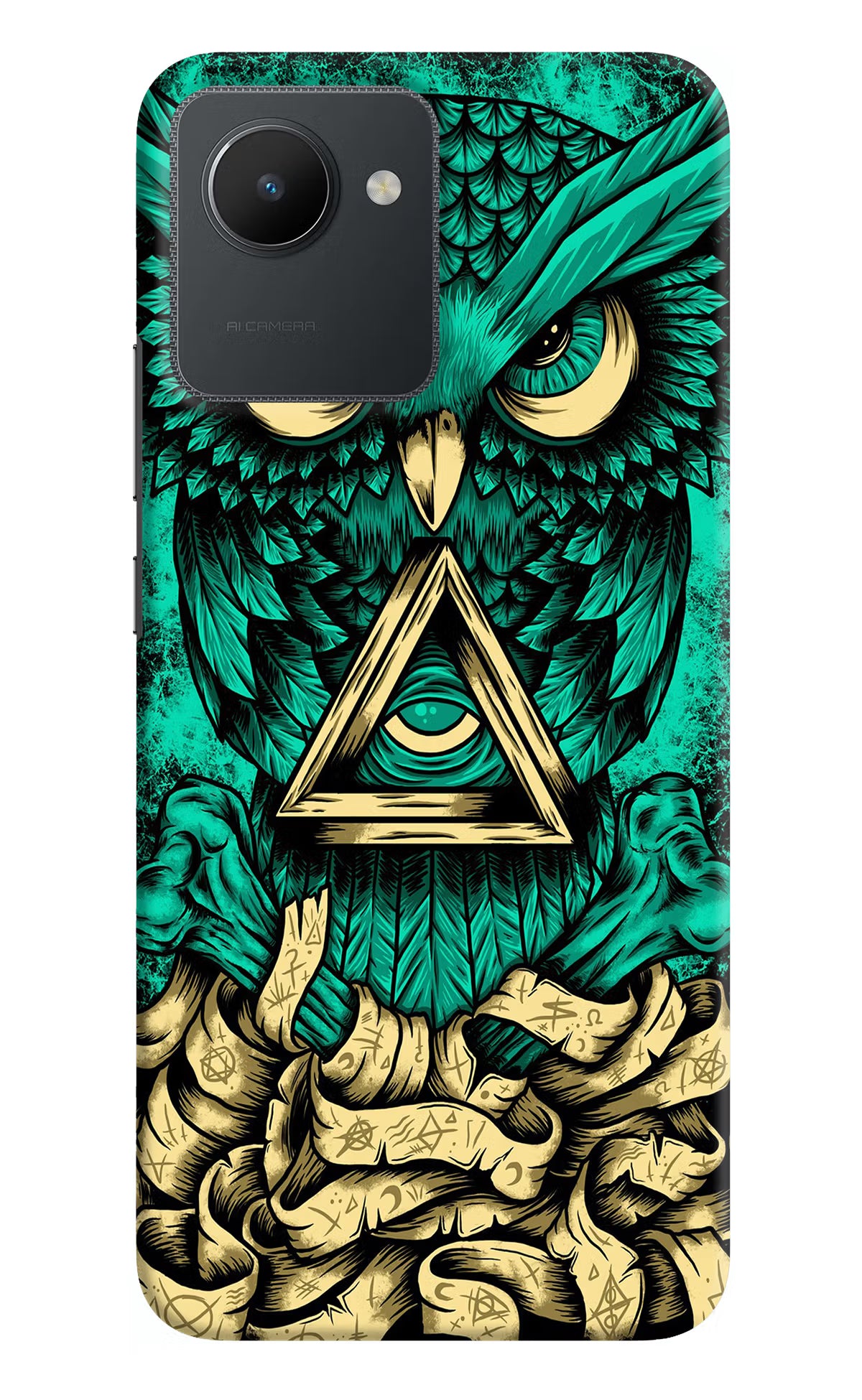 Green Owl Realme C30 Hard Case Back Cover by Casekaro