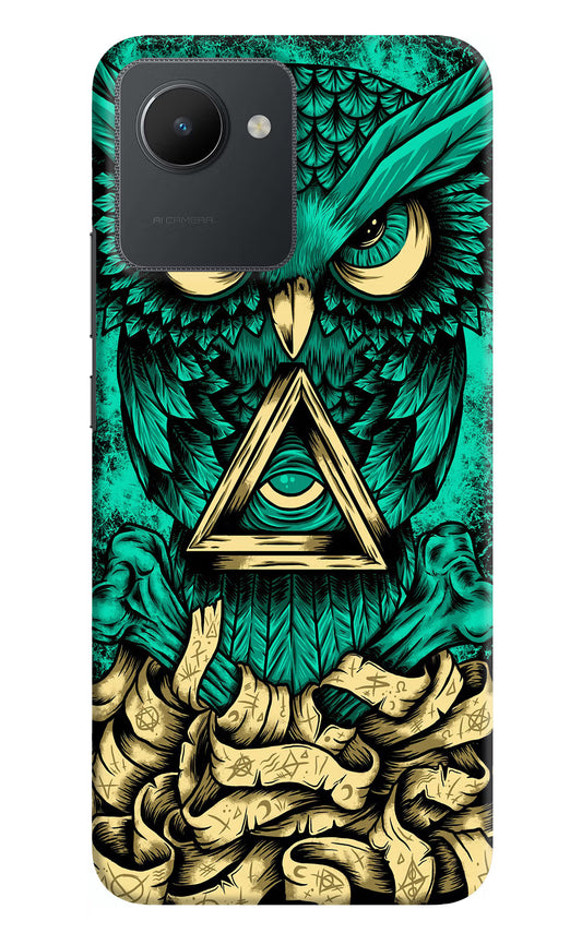 Green Owl Realme C30 Hard Case Back Cover by Casekaro
