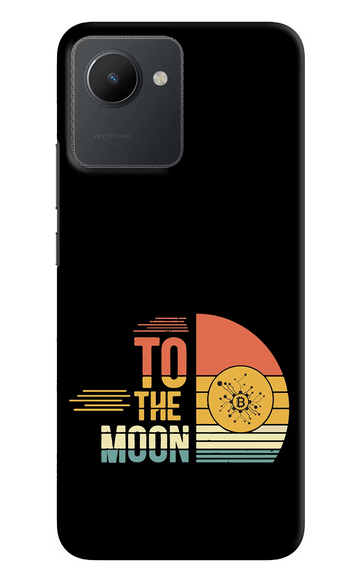 To the Moon Realme C30 Hard Case Back Cover by Casekaro