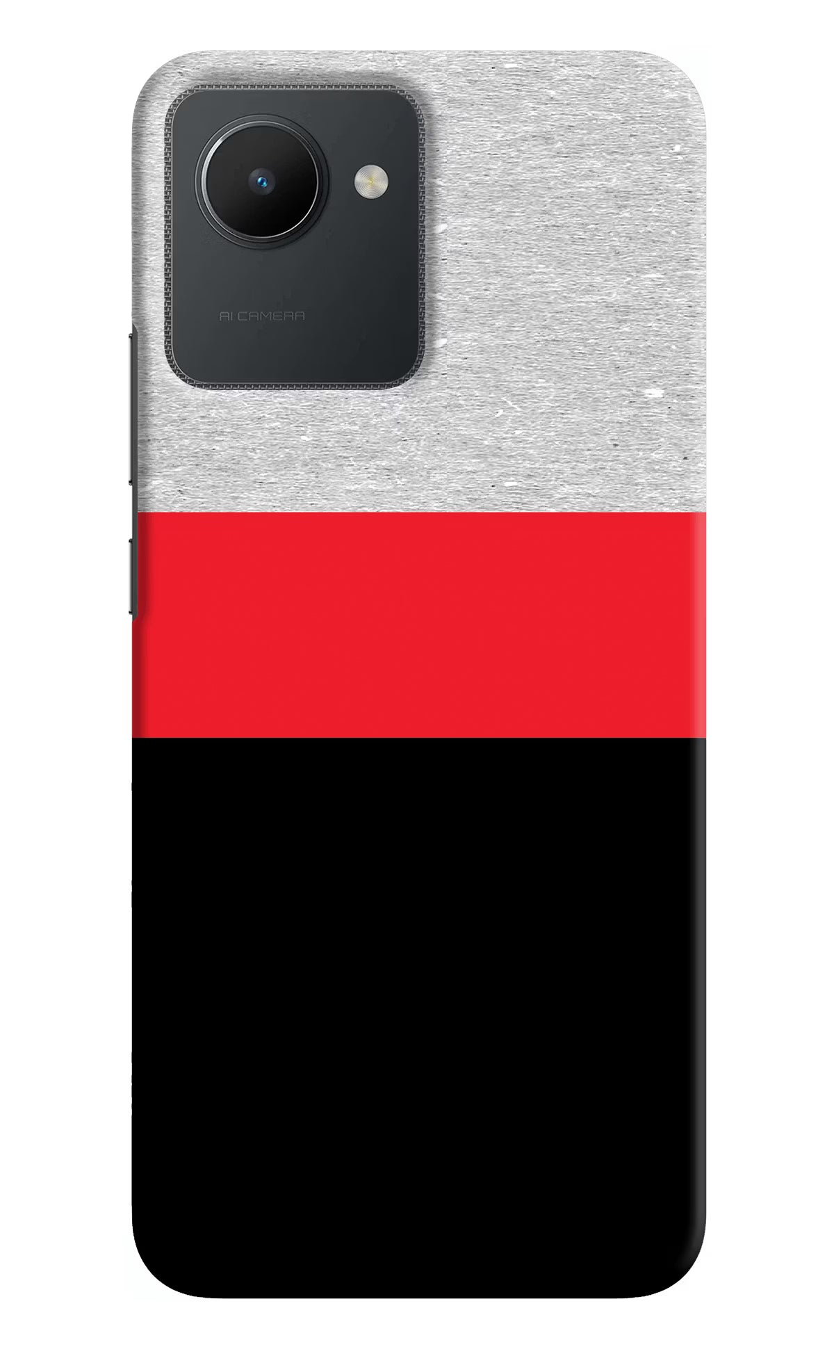 Tri Color Pattern Realme C30 Hard Case Back Cover by Casekaro