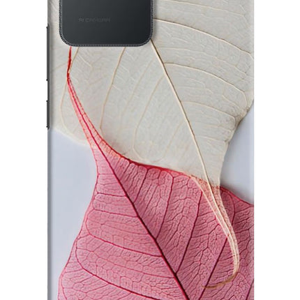 White Pink Leaf Realme C30 Hard Case Back Cover by Casekaro