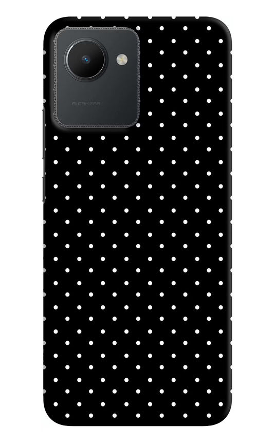 White Dots Realme C30 Hard Case Back Cover by Casekaro