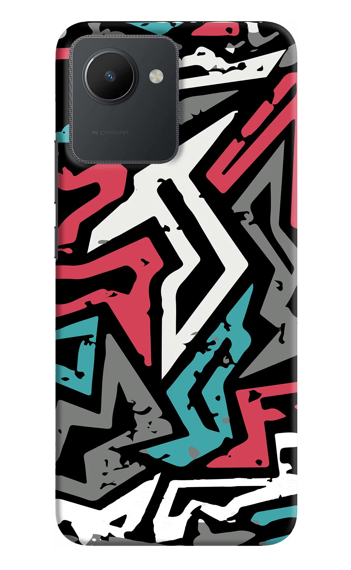 Geometric Graffiti Realme C30 Hard Case Back Cover by Casekaro