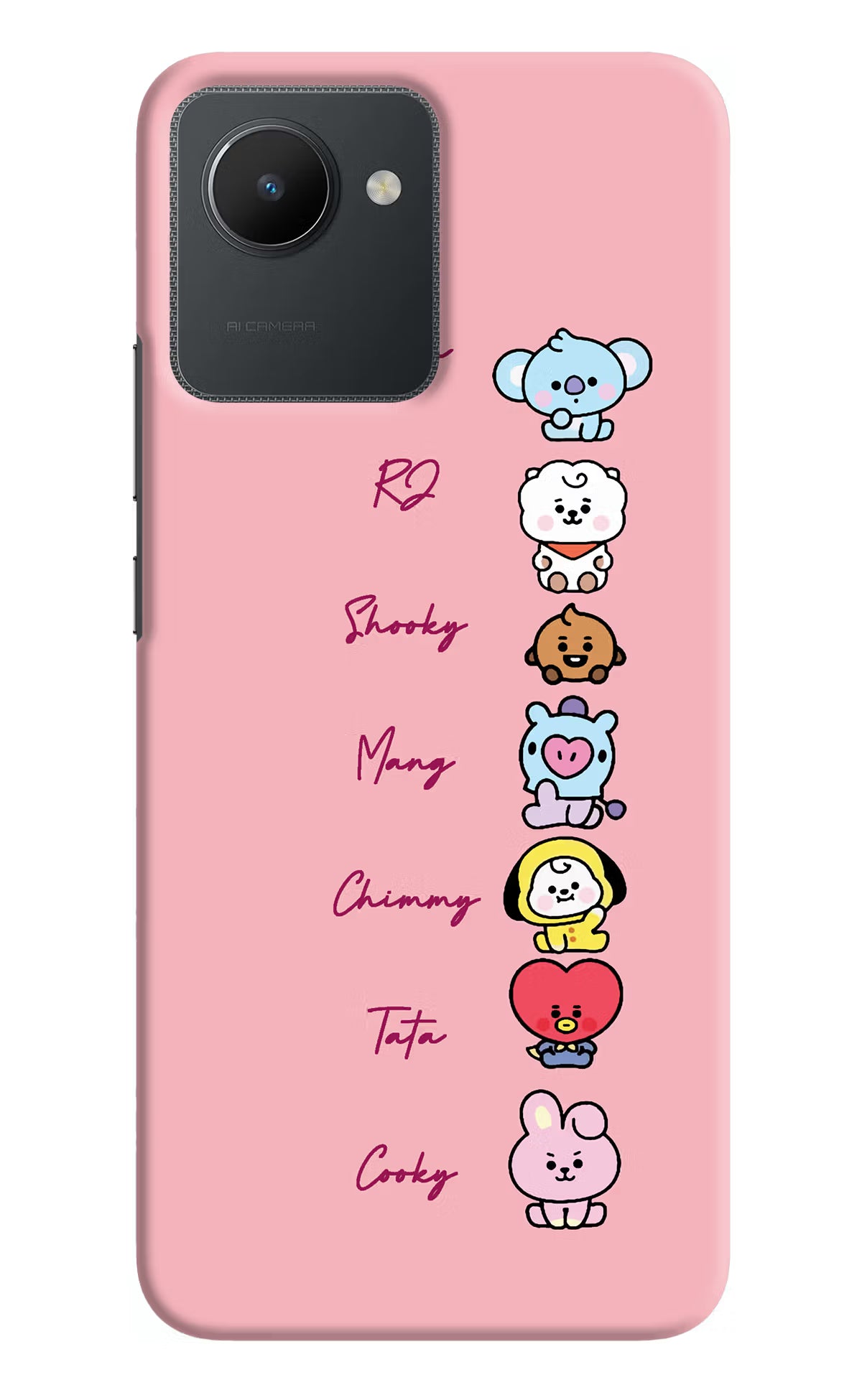 BTS names Realme C30 Hard Case Back Cover by Casekaro