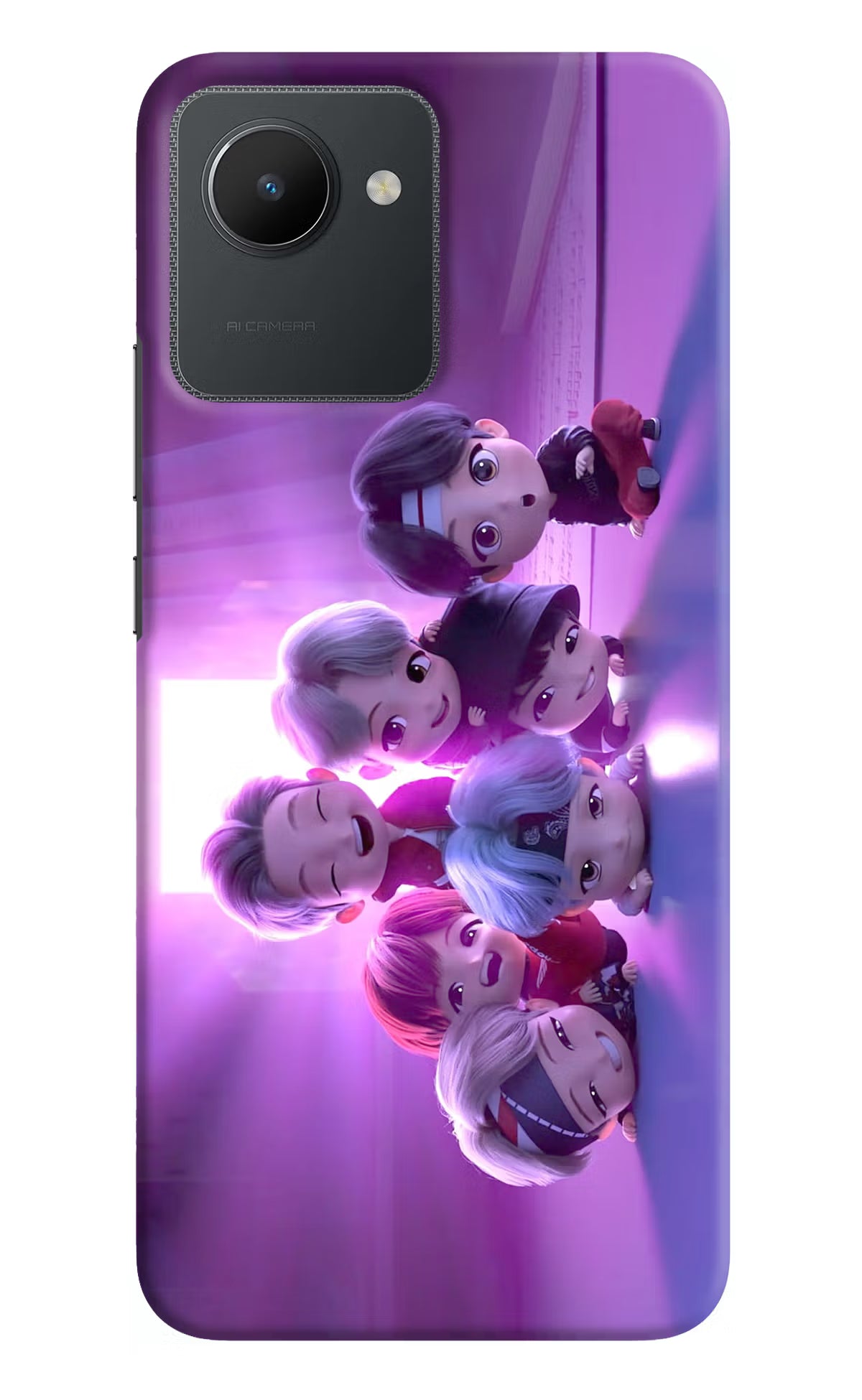 BTS Chibi Realme C30 Hard Case Back Cover by Casekaro