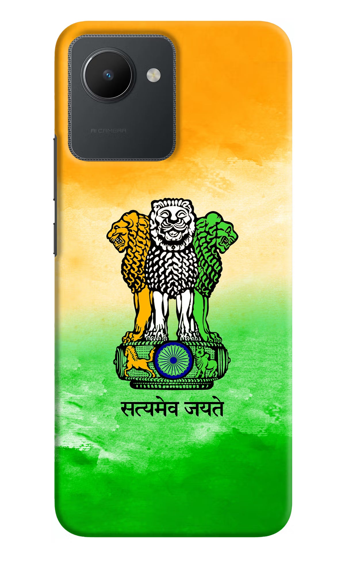 Satyamev Jayate Flag Realme C30 Hard Case Back Cover by Casekaro