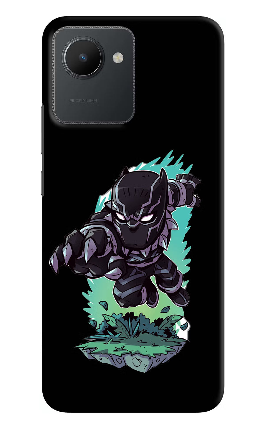 Black Panther Realme C30 Back Cover, Hard case
