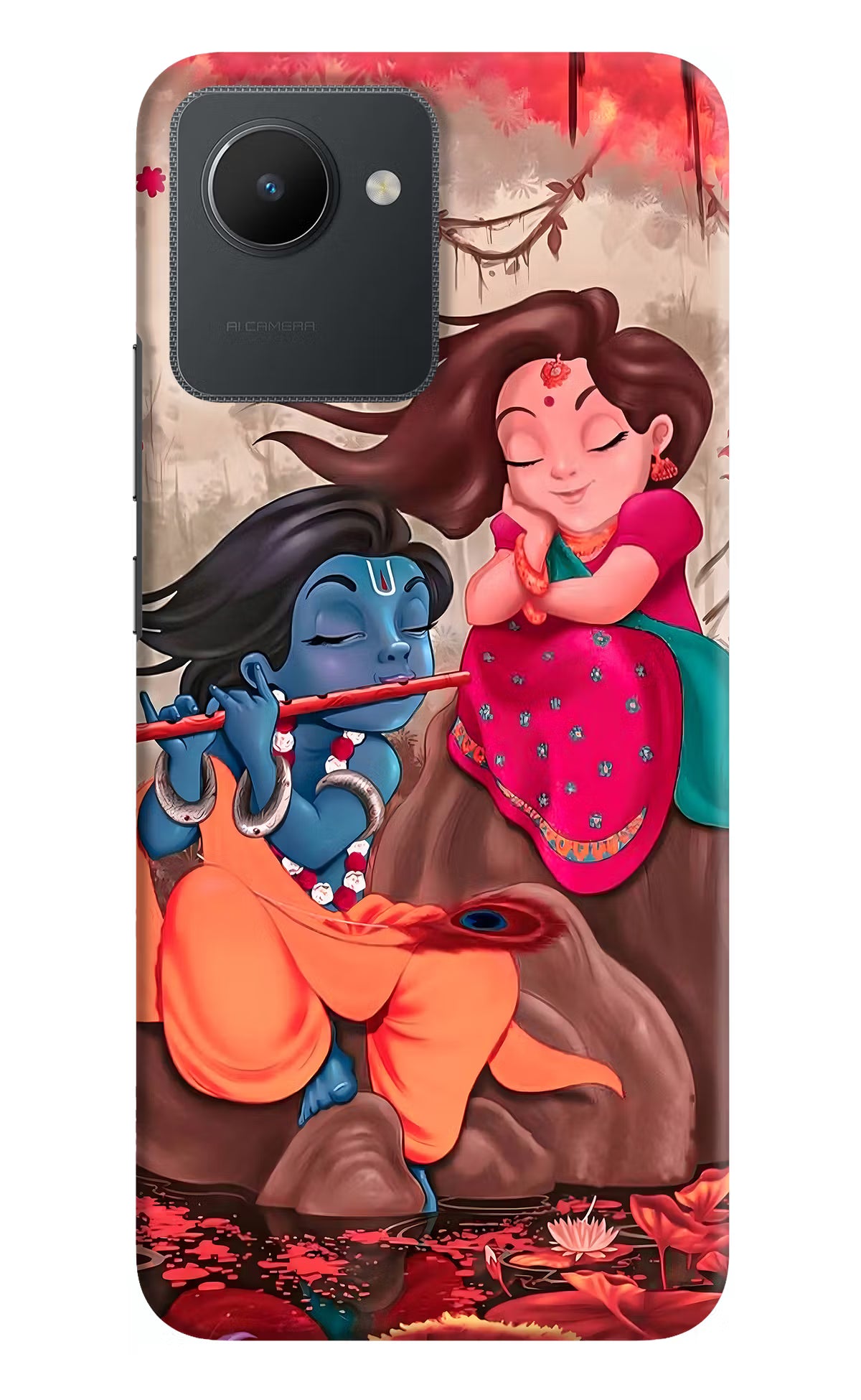 Radhe Krishna Realme C30 Hard Case Back Cover by Casekaro