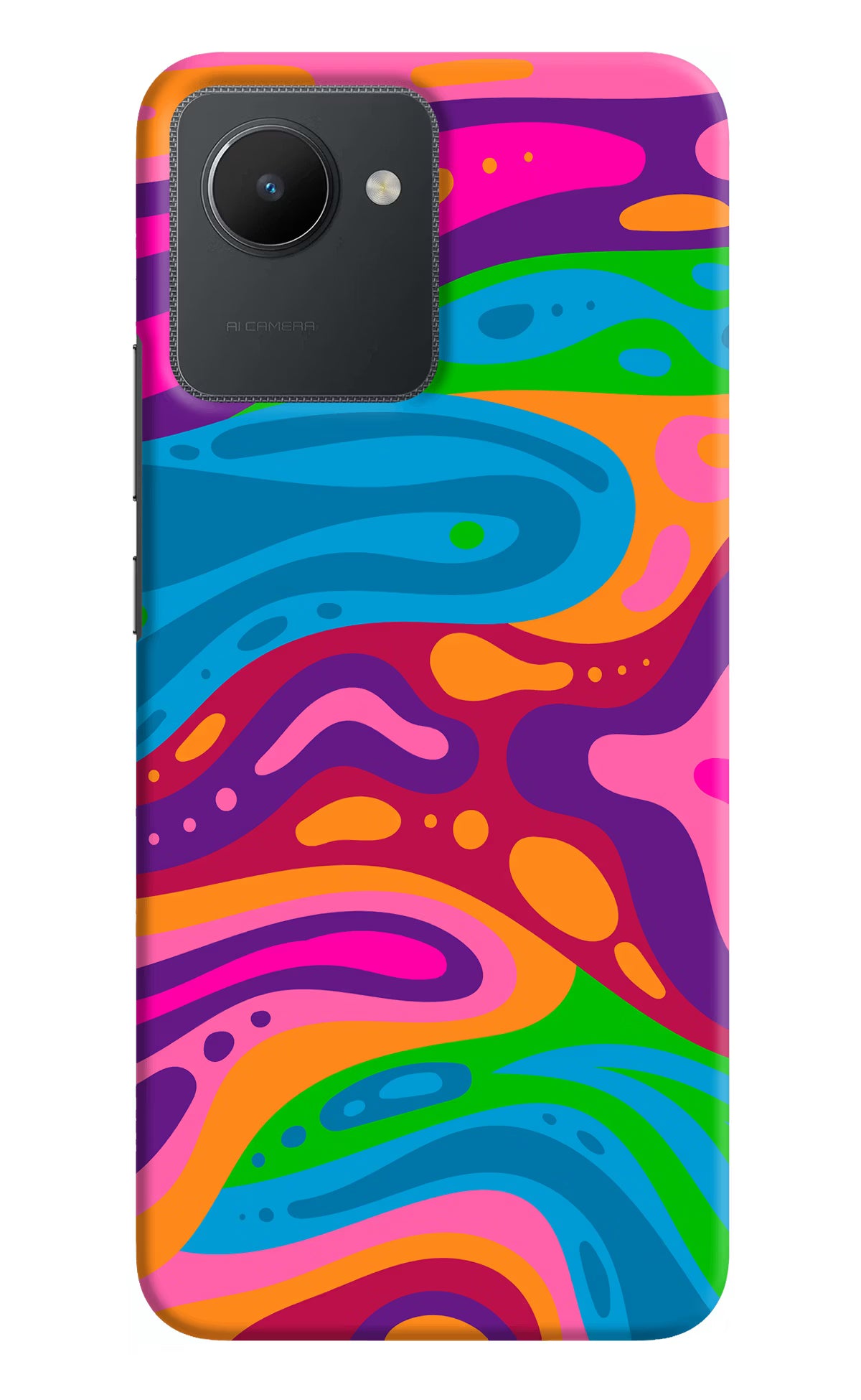 Trippy Pattern Realme C30 Hard Case Back Cover by Casekaro