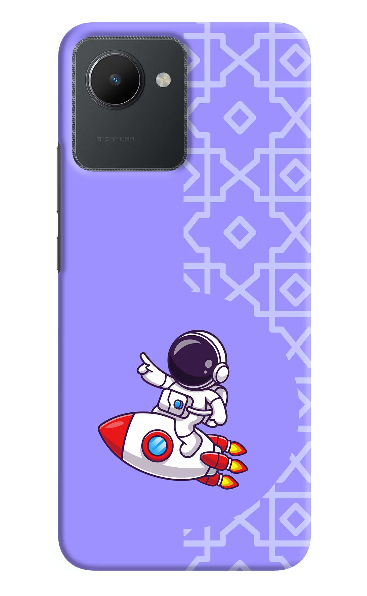 Cute Astronaut Realme C30 Hard Case Back Cover by Casekaro